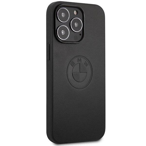 BMW Lederprägungshülle iPhone 13 Pro / – schwarz