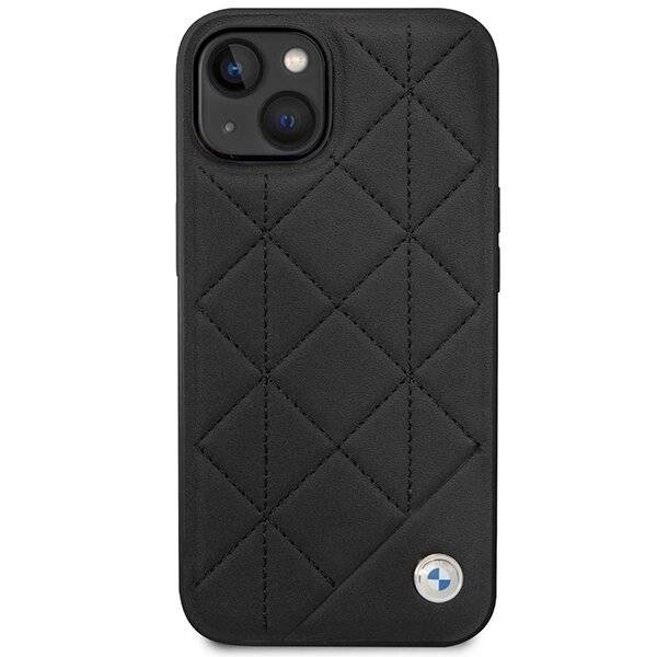 Hülle BMW BMHCP14S22RQDK iPhone 14 6,1" schwarz/schwarz Leder gesteppt