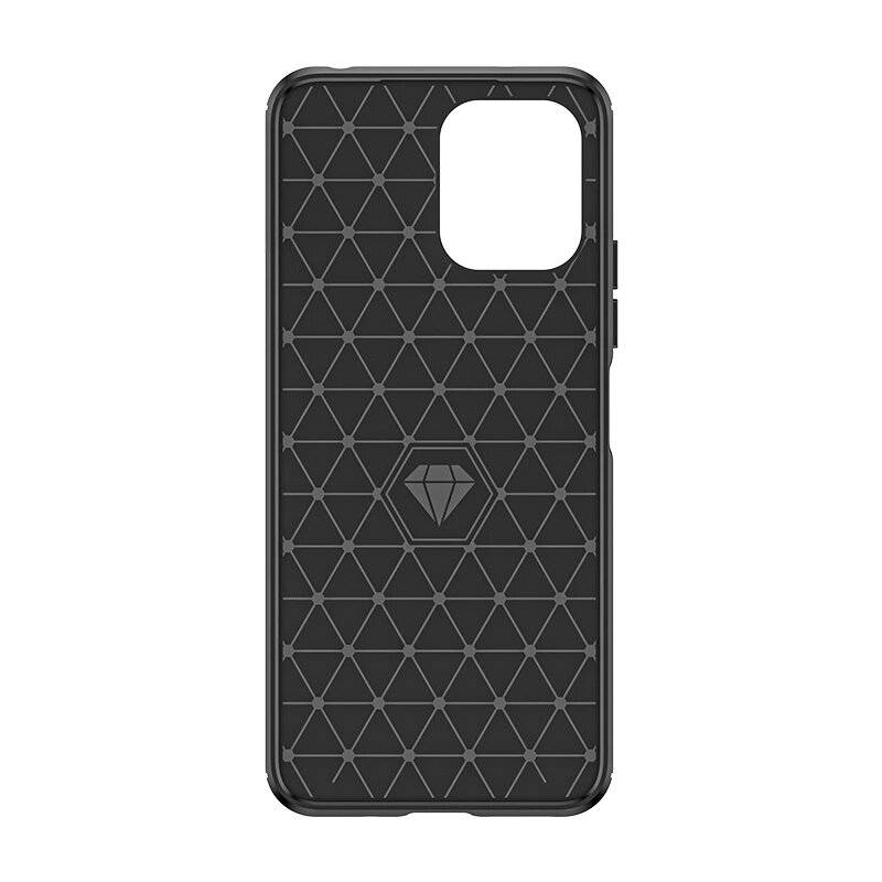 Flexible Hülle Carbonmuster Xiaomi Redmi 12 Carbon Case - Schwarz