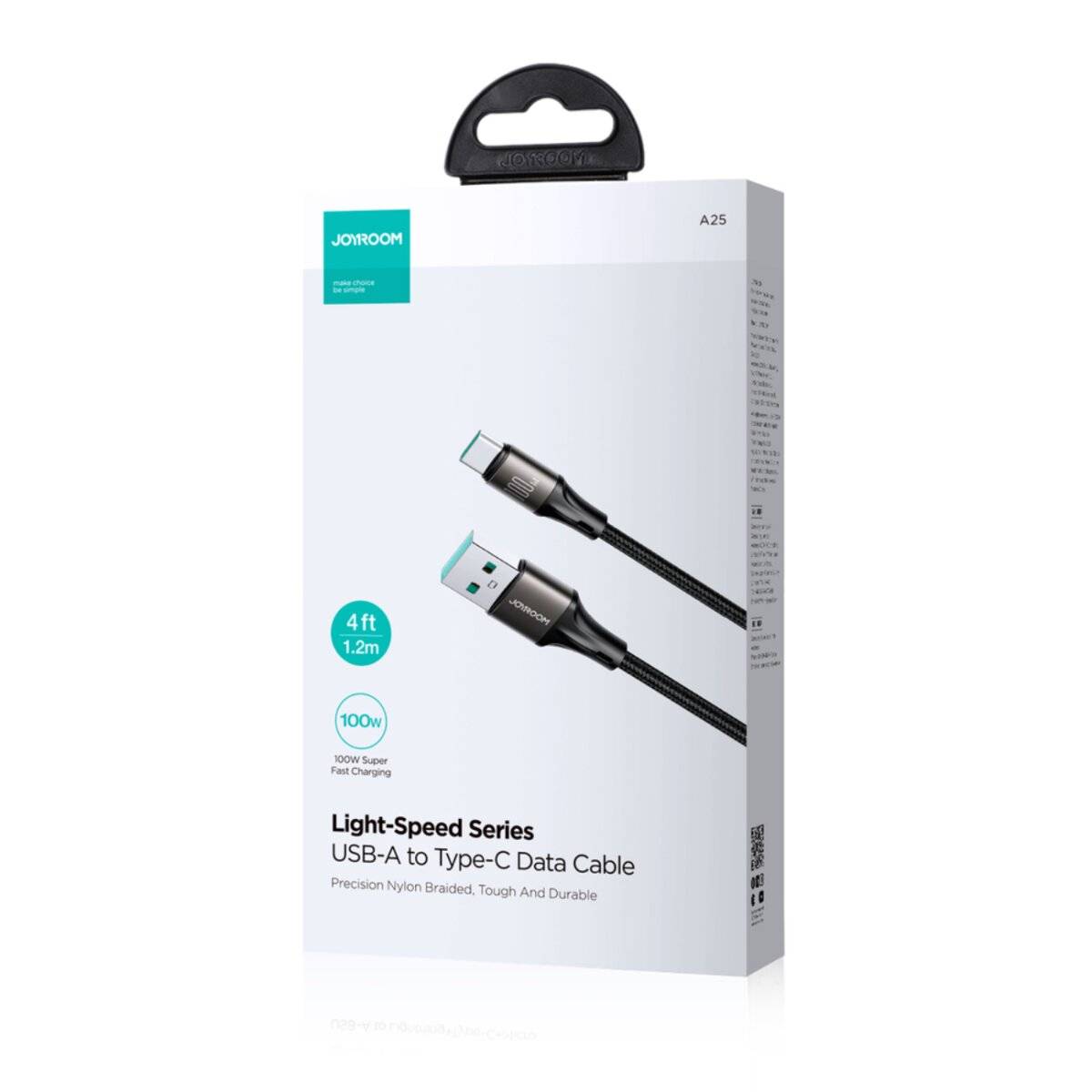 Joyroom Light-Speed ​​Series S-A25 USB-A/USB-C Kabel 100W 1,2m - schwarz