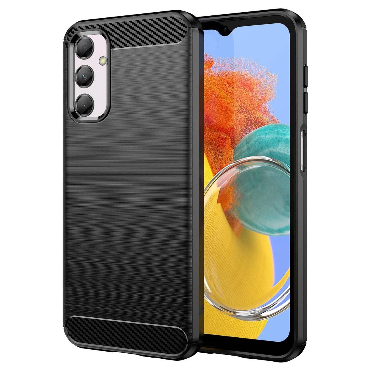 Flexible Carbon-Musterhülle Samsung Galaxy M14 Carbon Case - schwarz
