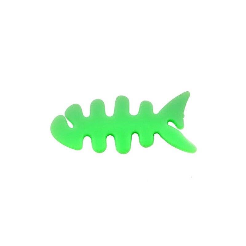 Fischförmige Kopfhörerkabelhülle – grün
