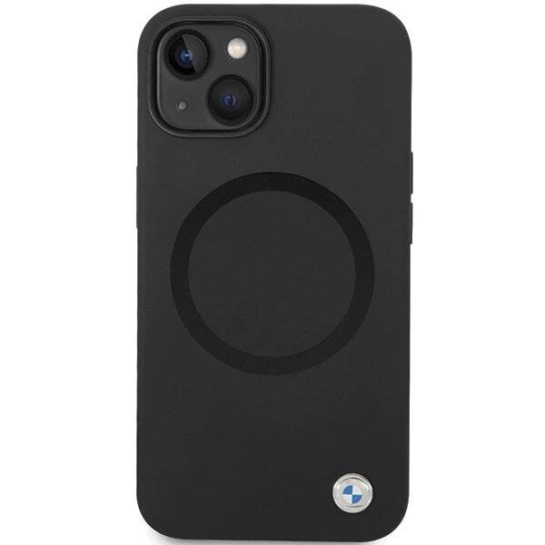 BMW BMHMP14SSILBK2 Hülle iPhone 14 – schwarz Signature Liquid Silicone MagSafe