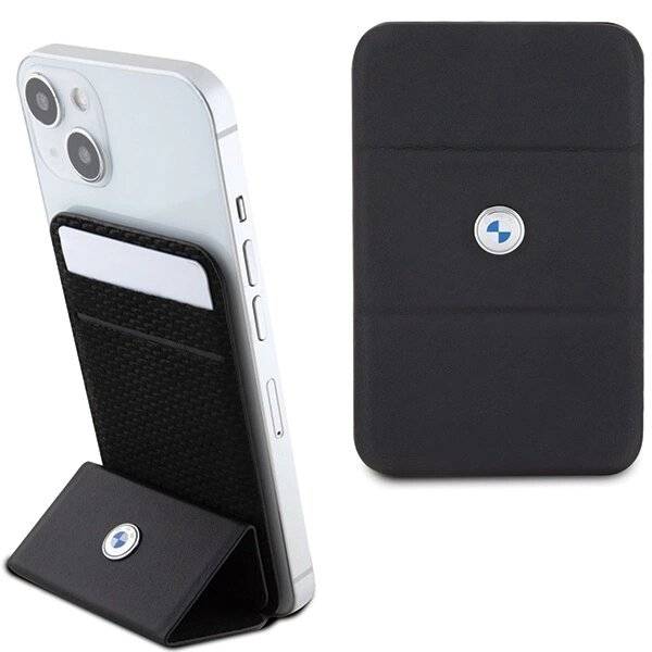 BMW Wallet Card Slot Stand Case BMWCSMRSK – schwarz MagSafe Signature Collection