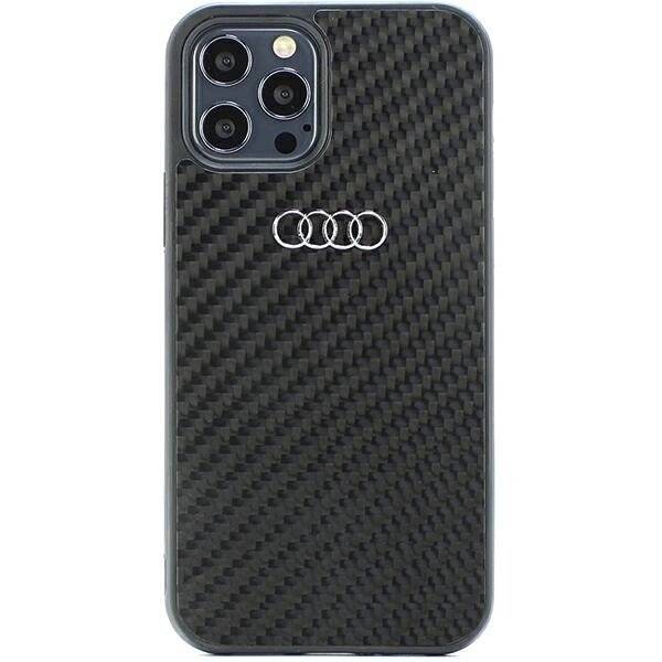 Audi Carbon Fiber iPhone 12/12 Pro 6,1″ schwarz/schwarz Hardcase AU-TPUPCIP12P-R8/D2-BK