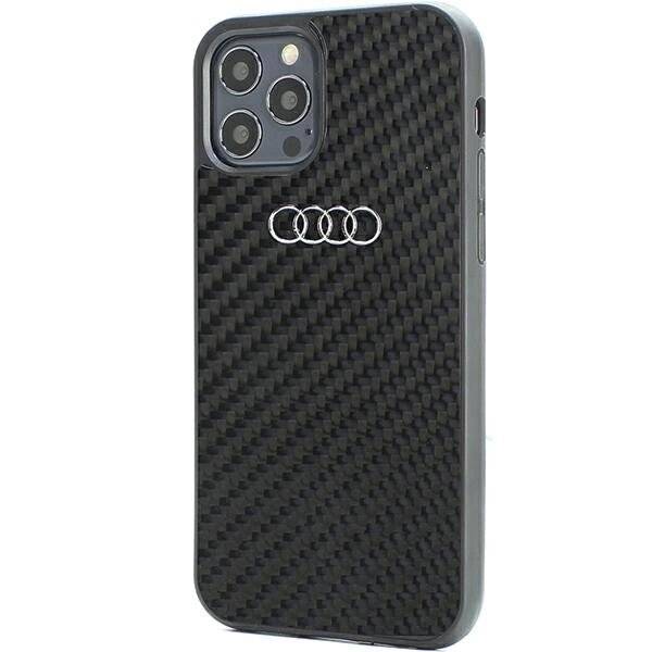 Audi Carbon Fiber iPhone 12/12 Pro 6,1″ schwarz/schwarz Hardcase AU-TPUPCIP12P-R8/D2-BK