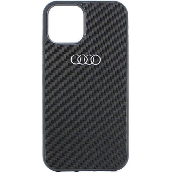 Audi Carbon Fiber iPhone 12/12 Pro 6,1″ schwarz/schwarz Hardcase AU-TPUPCIP12P-R8/D2-BK