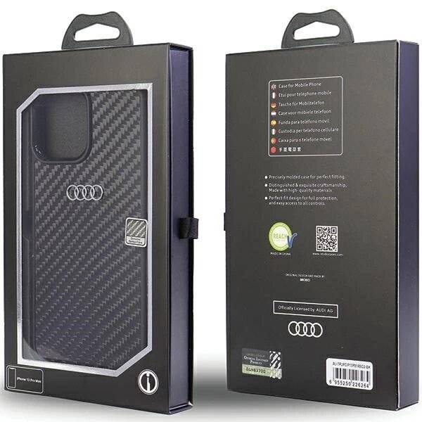 Audi Carbon Fiber iPhone 13 Pro Max 6,7″ schwarz/schwarz Hardcase AU-TPUPCIP13PM-R8/D2-BK
