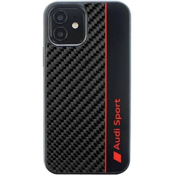 Audi Carbon Fiber Stripe iPhone 11 / Xr 6,1″ schwarz/schwarzes Hardcase AUS-TPUPCIP11-R8/D1-BK