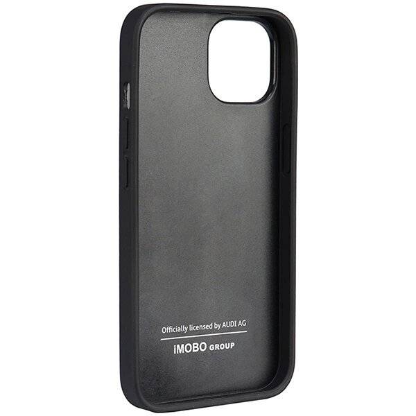 Audi Echtleder iPhone 14 6,1″ schwarz/schwarz Hardcase AU-TPUPPCIP14-Q8/D1-BK