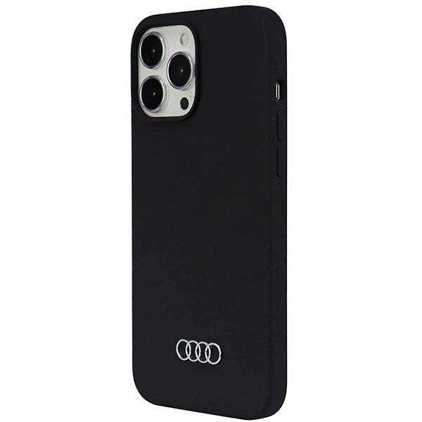 Audi Silikonhülle iPhone 13 Pro Max 6,7″ schwarz/schwarz Hardcase AU-LSRIP13PM-Q3/D1-BK