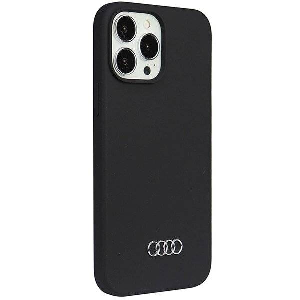 Audi Silikonhülle iPhone 13 Pro Max 6,7″ schwarz/schwarz Hardcase AU-LSRIP13PM-Q3/D1-BK