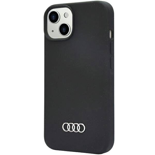 Audi Silikonhülle iPhone 14 6,1″ schwarz/schwarz Hardcase AU-LSRIP14-Q3/D1-BK
