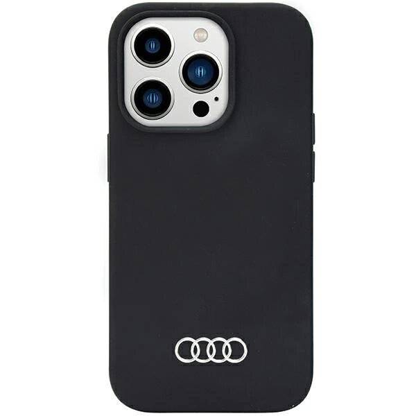 Audi Silikonhülle iPhone 14 Pro Max 6,7″ schwarz/schwarz Hardcase AU-LSRIP14PM-Q3/D1-BK