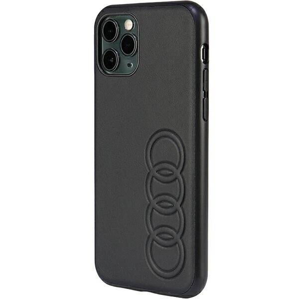 Audi Kunstleder iPhone 11 Pro 5,8″ schwarz/schwarz Hardcase AU-TPUPPCIP11-TT/D1-BK