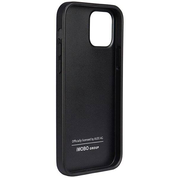 Audi Kunstleder iPhone 12/12 Pro 6,1″ schwarz/schwarz Hardcase AU-TPUPCIP12P-TT/D1-BK