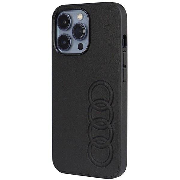 Audi Kunstleder iPhone 13 Pro / 6,1″ schwarz/schwarz Hardcase AU-TPUPCIP13P-TT/D1-BK