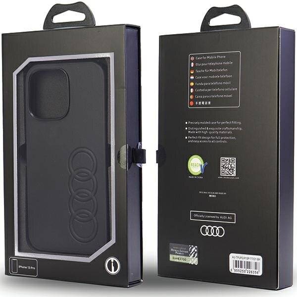 Audi Kunstleder iPhone 13 Pro / 6,1″ schwarz/schwarz Hardcase AU-TPUPCIP13P-TT/D1-BK