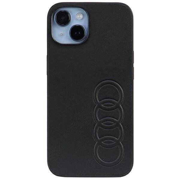 Audi Kunstleder iPhone 14 6,1″ schwarz/schwarz Hardcase AU-TPUPPCIP14-TT/D1-BK