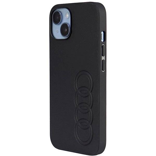 Audi Kunstleder iPhone 14 6,1″ schwarz/schwarz Hardcase AU-TPUPPCIP14-TT/D1-BK