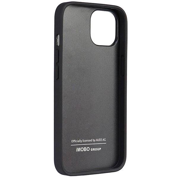 Audi Kunstleder iPhone 14 6,1″ schwarz/schwarz Hardcase AU-TPUPPCIP14-TT/D1-BK