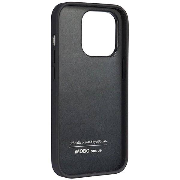 Audi Kunstleder iPhone 14 Pro 6,1″ schwarz/schwarz Hardcase AU-TPUPPCIP14P-TT/D1-BK