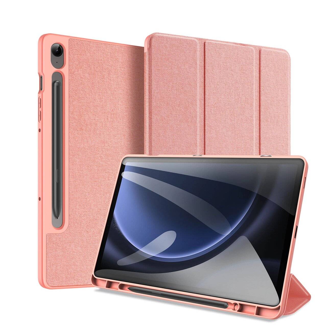 Dux Ducis Domo Öko-Lederhülle Ständer Samsung Tab S9 FE+ – Rosa