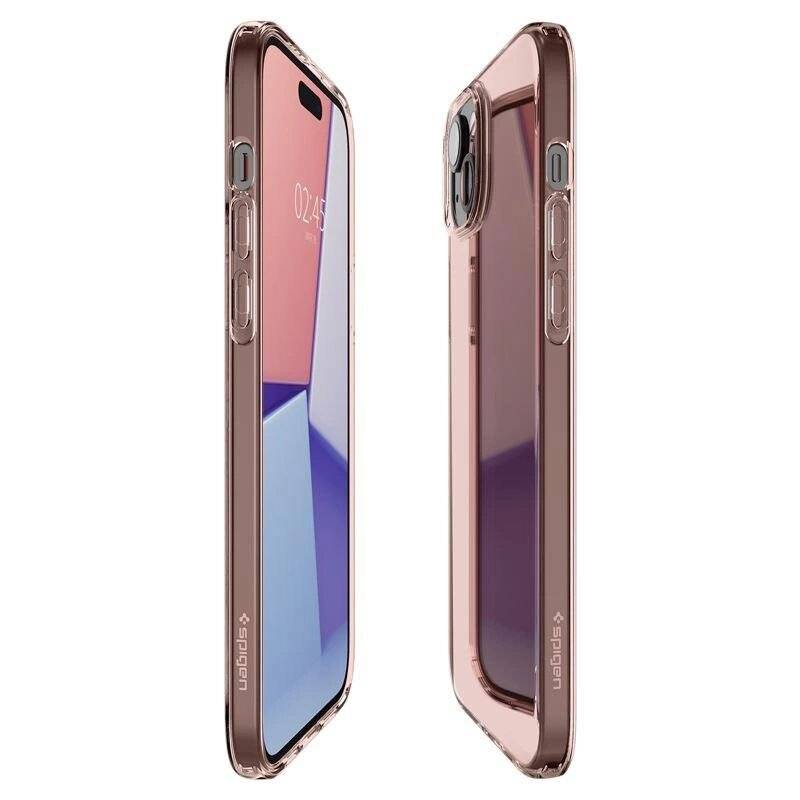 Spigen Crystal Flex Hülle iPhone 15 Plus – rosa transparent