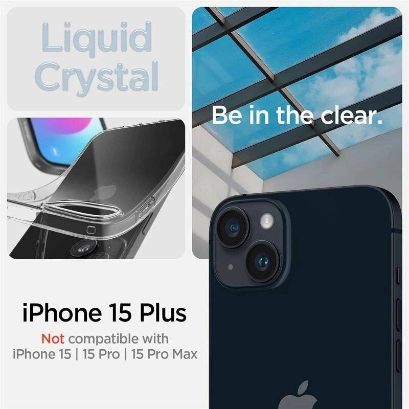 Spigen Crystal Flex Hülle iPhone 15 Plus – transparent