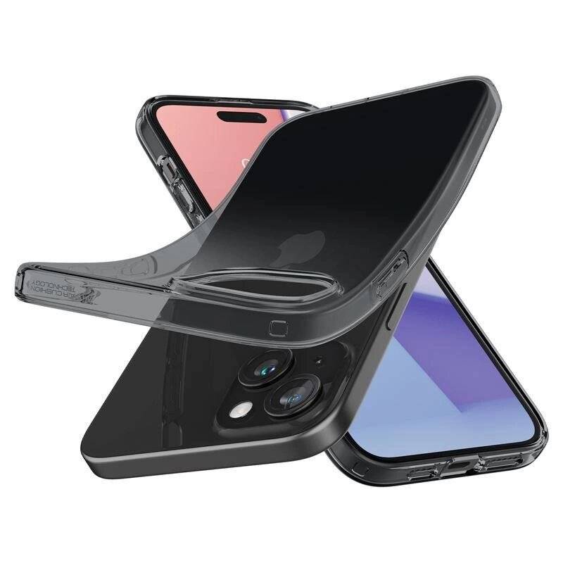 Spigen Crystal Flex Hülle iPhone 15 Plus – grau transparent