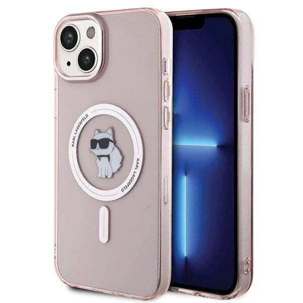 Karl Lagerfeld IML Choupette MagSafe Hülle iPhone 15 Plus – Rosa