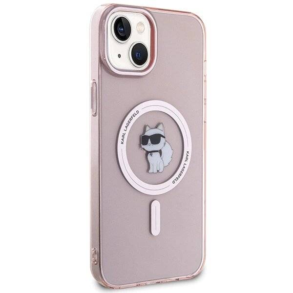 Karl Lagerfeld IML Choupette MagSafe Hülle iPhone 15 Plus – Rosa