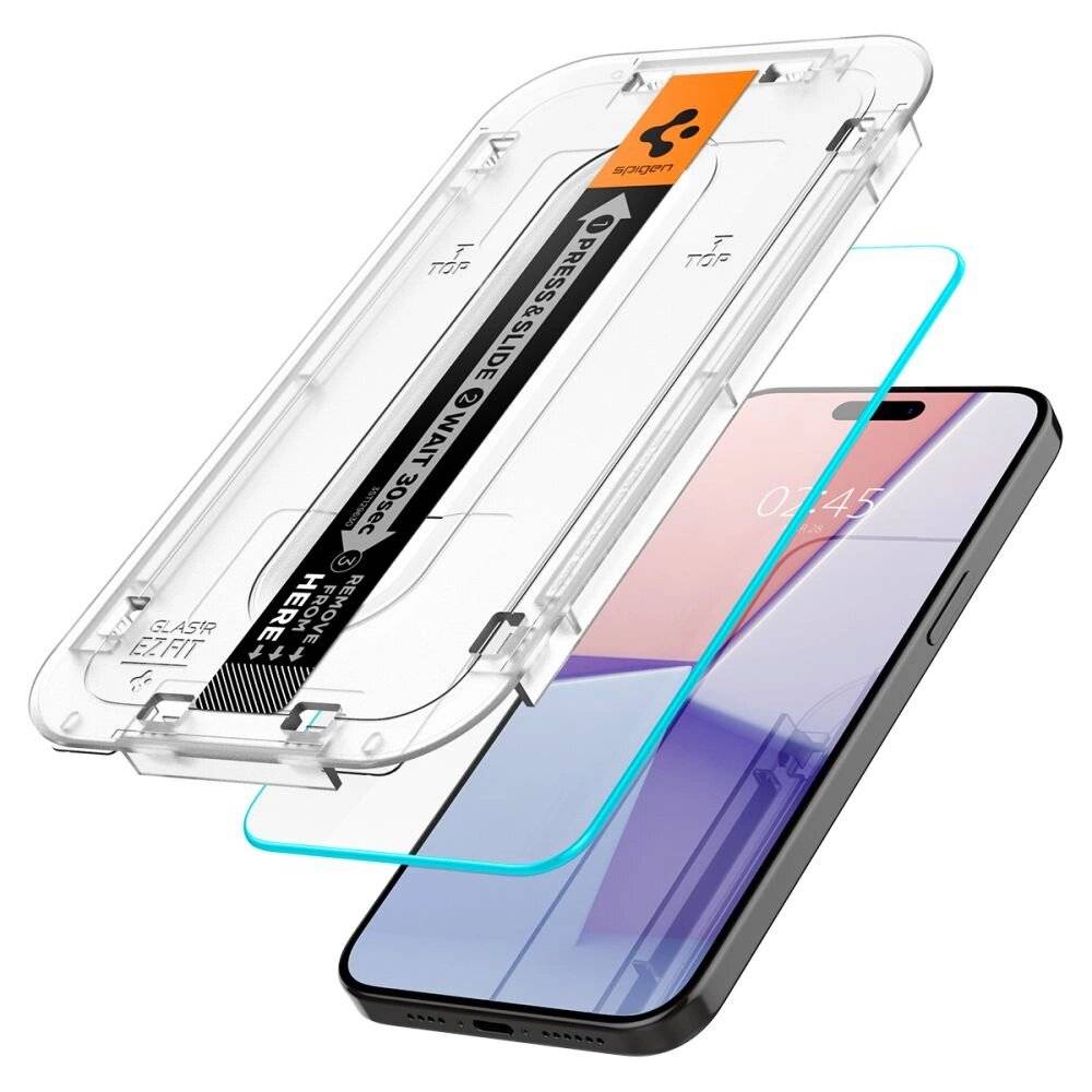 Spigen Glas.tR EZ Fit gehärtetes Glas iPhone 15 Pro Max - 2 Stk.