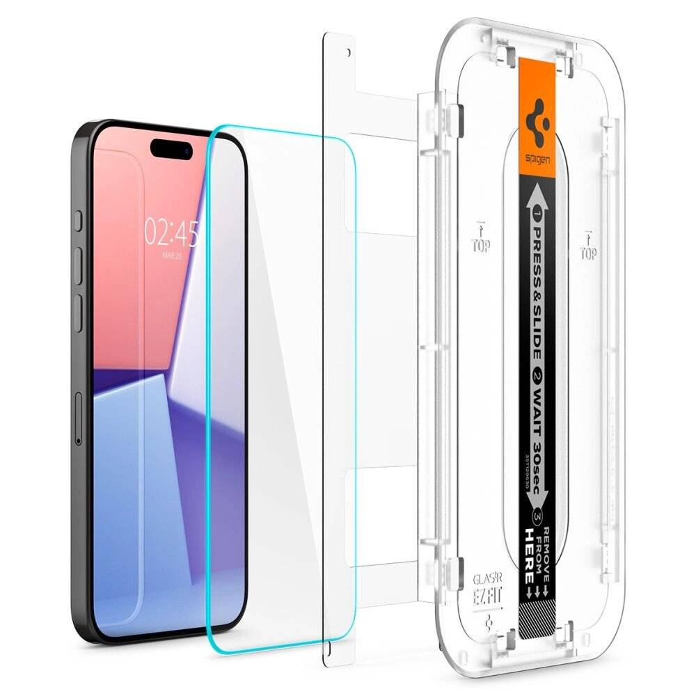 Spigen Glas.tR EZ Fit gehärtetes Glas iPhone 15 Pro - 2 Stk.
