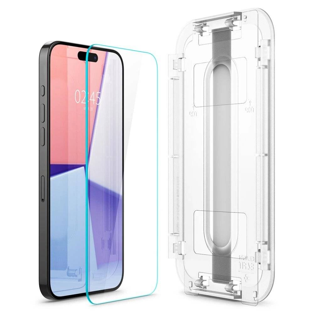 Spigen Glas.tR EZ Fit gehärtetes Glas iPhone 15 Pro - 2 Stk.