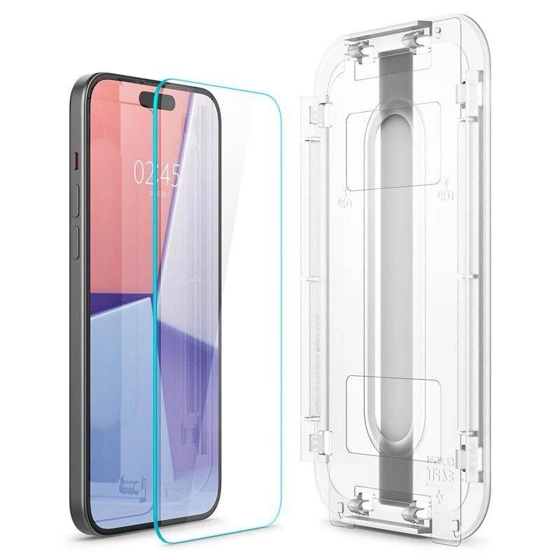 Spigen Glas.tR EZ Fit gehärtetes Glas iPhone 15 Plus / 16