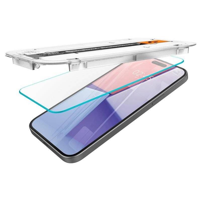 Spigen Glas.tR EZ Fit gehärtetes Glas iPhone 15 Plus / 16
