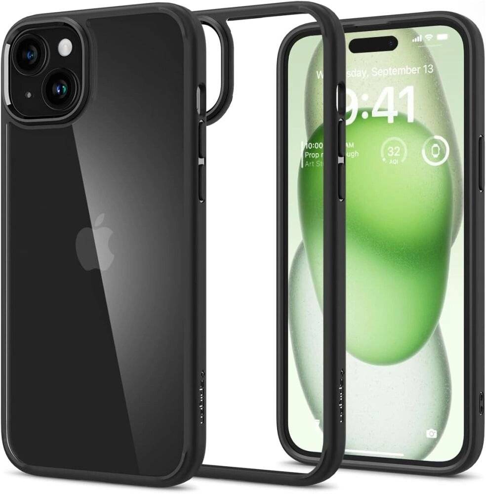 Spigen Ultra Hybrid-Hülle iPhone 15 Plus – Mattschwarz
