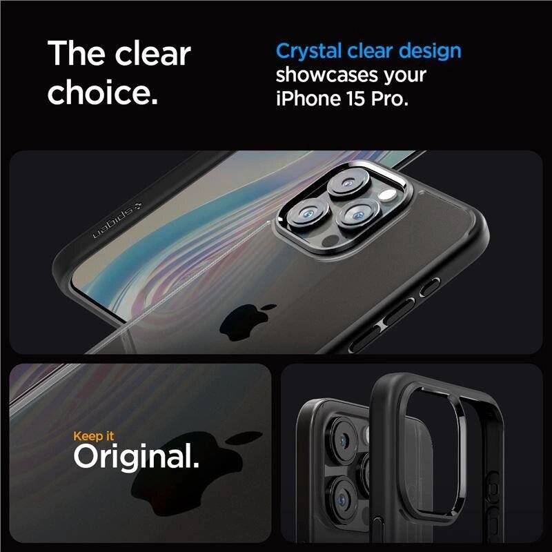 Spigen Crystal Hybrid-Hülle iPhone 15 Pro – Schwarz