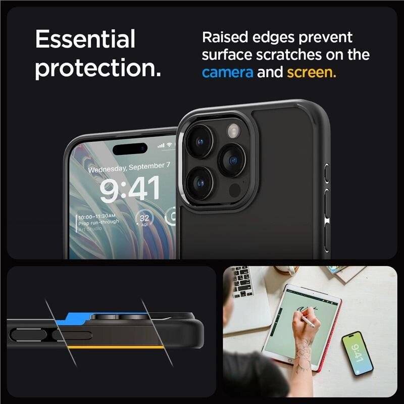 Spigen Crystal Hybrid-Hülle iPhone 15 Pro – Schwarz