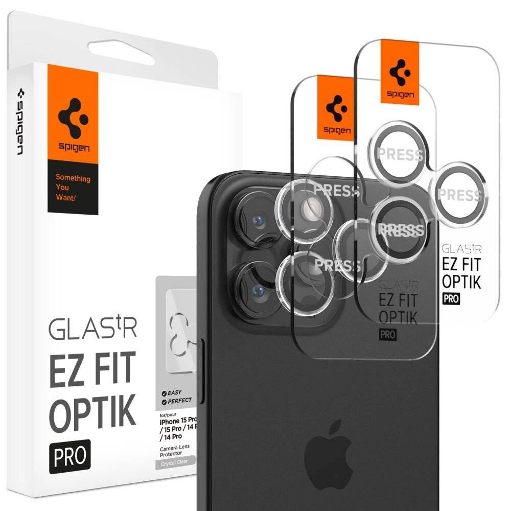 Spigen Glas.tR EZ Fit Optik Pro Kameraabdeckung iPhone 15 / Max 16 - 2 Stk.