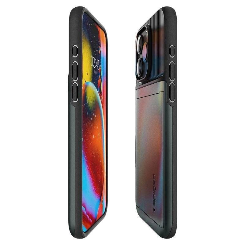 Spigen Slim Armor CS Hülle iPhone 15 Pro – dunkelgrün