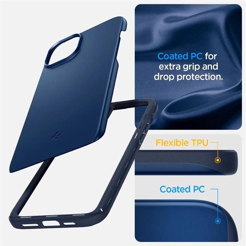 Spigen Thin Fit Hülle iPhone 15 Plus – Blau