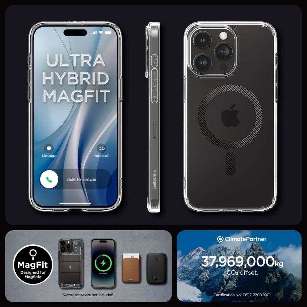 Spigen Ultra Hybrid Mag-Hülle MagSafe iPhone 15 Pro – Grau