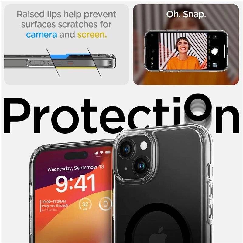 Spigen Ultra Hybrid S MagSafe Hülle Ständer iPhone 15 Plus – Schwarz