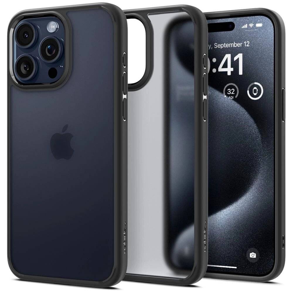 Spigen Ultra Hybrid-Hülle iPhone 15 Pro – transparent schwarz
