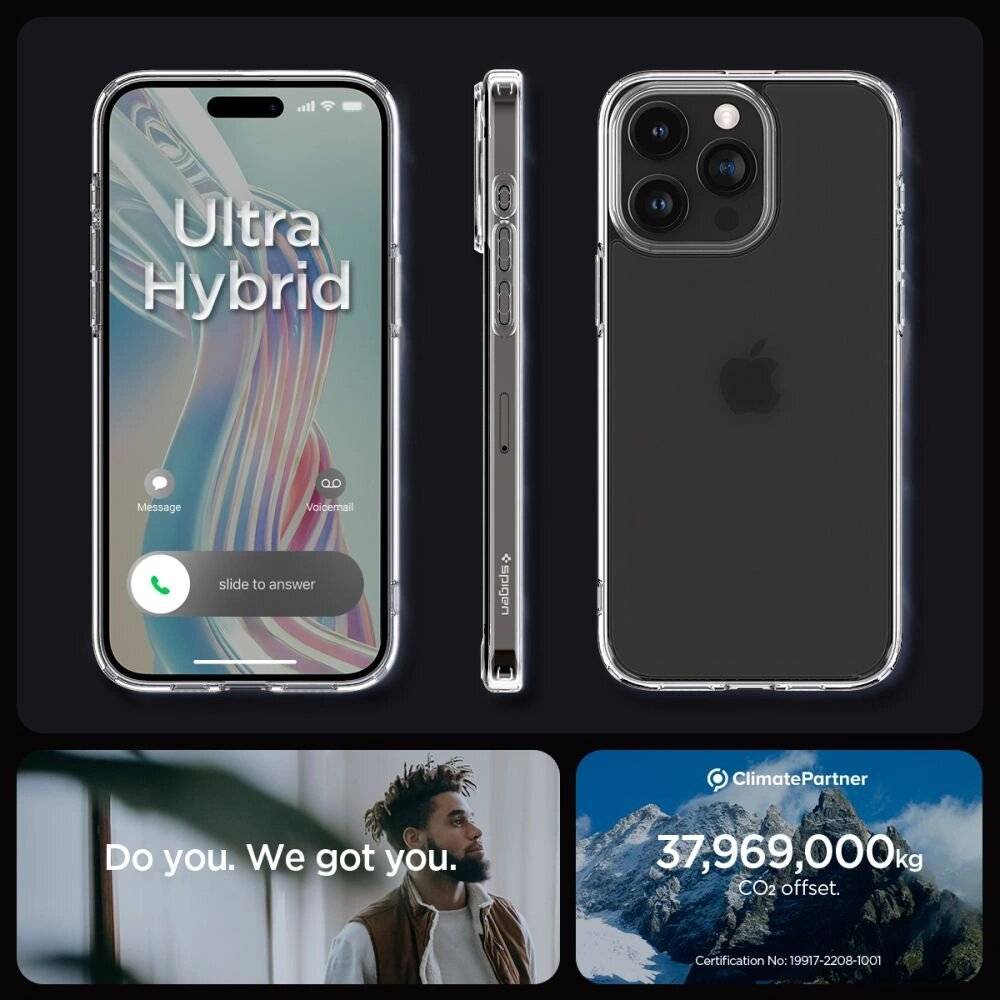 Spigen Ultra Hybrid-Hülle iPhone 15 Pro – transparent matt