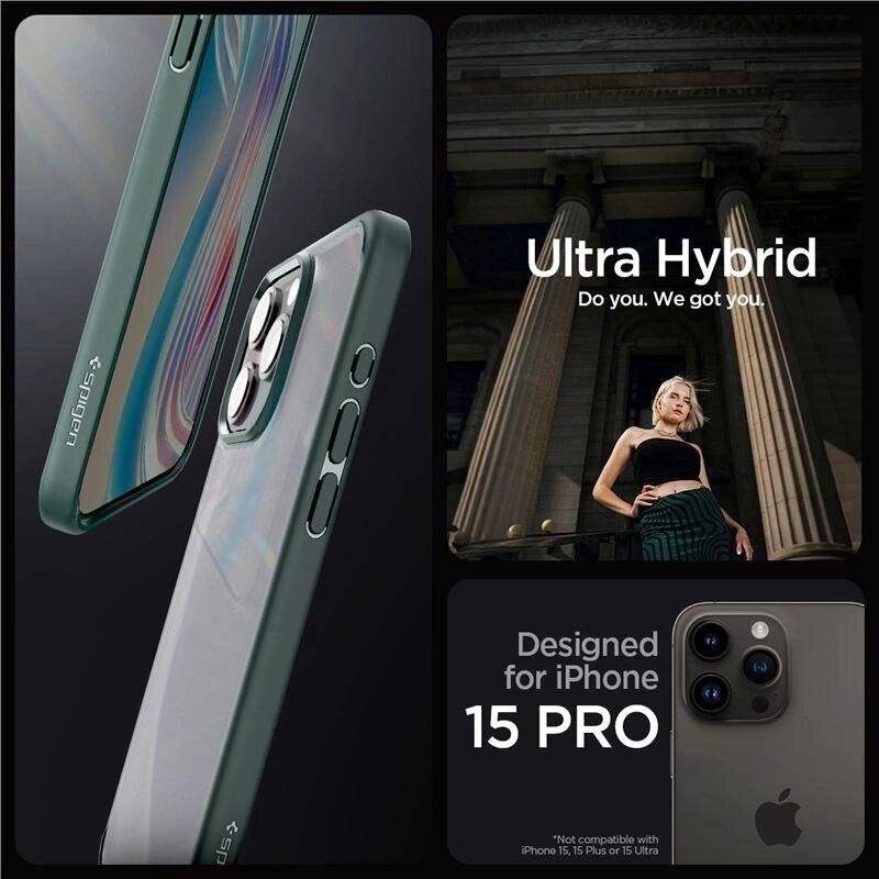 Spigen Ultra Hybrid-Hülle iPhone 15 Pro – dunkelgrün