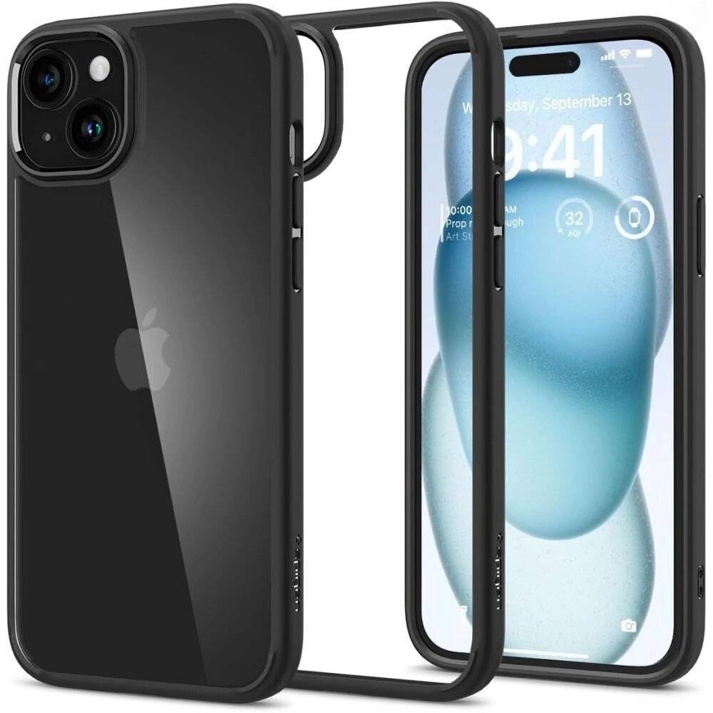 Spigen Ultra Hybrid-Hülle iPhone 15 – mattschwarz