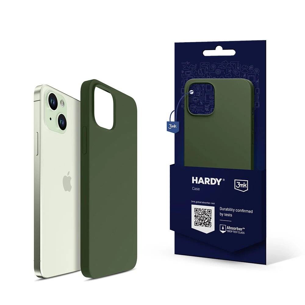 3mk Hardy Silicone MagCase Hülle iPhone 15 – Grün